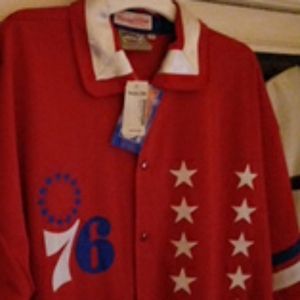 76ers Jersey. Button down.